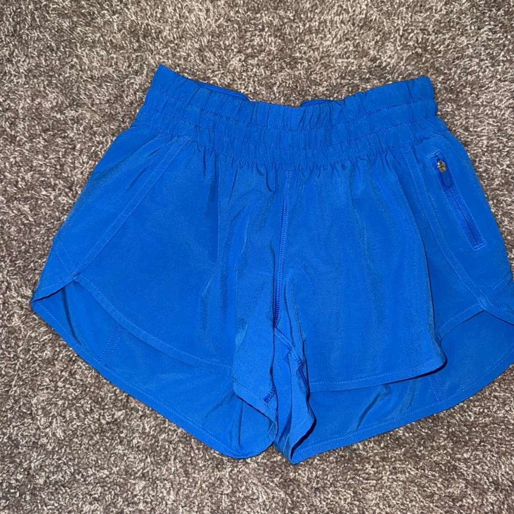 Lululemon Track that MR lined Blue Women's Athletic Shorts